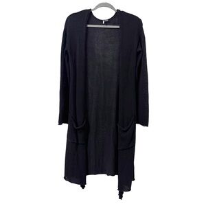 Sparkle & Fade Women Long Open Front Cardigan Medium Minimalist Modern Casual‎